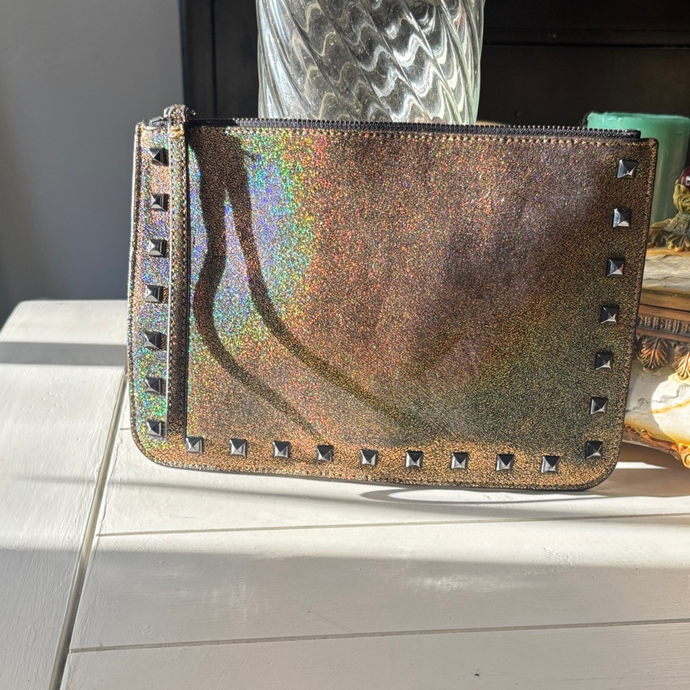Jessica McClintock Iridescent Studded Clutch